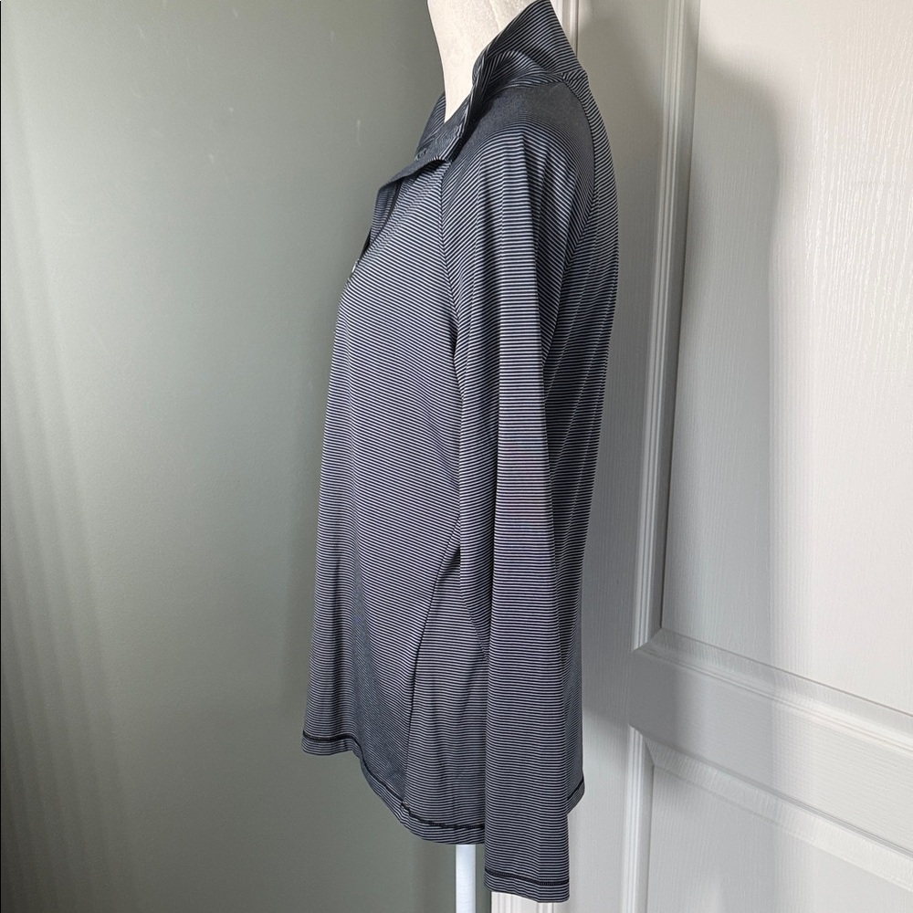 Under Armour HeatGear Striped 1/4 Zip Pullover Athletic Top LG - Picture 4 of 7